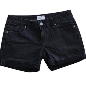 Aeropostale Womens Size 7‎ / 8 Black  Stretch Denim Shorts Cutoff Jean Hot Pants